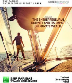 THE ENTREPRENEURIAL JOURNEY AND ITS IMPACT ON PRIVATE WEALTH - BNP PARIBAS ENTREPRENEUR REPORT / 2019