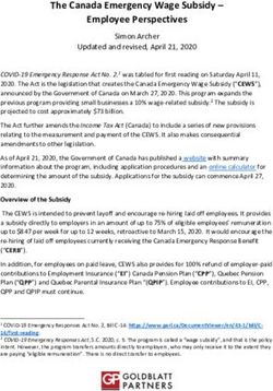 The Canada Emergency Wage Subsidy - Employee Perspectives - Goldblatt Partners LLP
