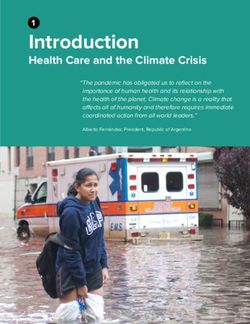 Introduction Health Care and the Climate Crisis - Global Road Map for Health Care Decarbonization