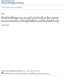 Bodybuilding is an art and your body is the canvas: an examination of bodybuilders and the built body