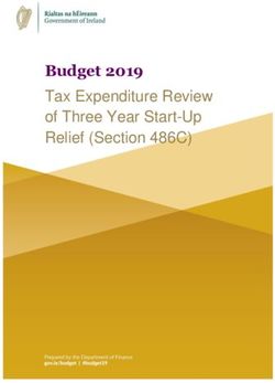 Budget 2019 Tax Expenditure Review of Three Year Start-Up Relief (Section 486C) - Budget.gov.ie