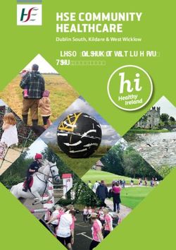 HSE COMMUNITY HEALTHCARE - Healthy Ireland Implementation Plan 2018-2022 Dublin South, Kildare & West Wicklow