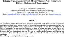 Bringing M-government to South African Citizens: Policy Framework, Delivery Challenges and Opportunities