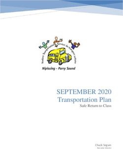 SEPTEMBER 2020 Transportation Plan - Safe Return to Class Chuck Seguin - NPSSTS
