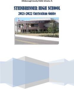 STEINBRENNER HIGH SCHOOL - 2021-2022 Curriculum Guide Hillsborough County Public Schools, FL