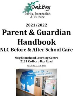 Parent & Guardian Handbook - NLC Before & After School Care 2021/2022 - The District of Oak Bay