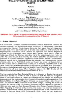 HUMAN FERTILITY DATABASE DOCUMENTATION: CROATIA