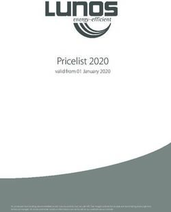 Pricelist 2020 valid from 01 January 2020