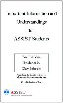 Important Information and Understandings for ASSIST Students - For F-1 Visa Students in Day Schools