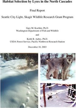 Habitat Selection by Lynx in the North Cascades