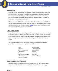 Restaurants and New Jersey Taxes