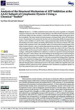 Analysis of the Structural Mechanism of ATP Inhibition at the AAA1 Subunit of Cytoplasmic Dynein-1 Using a Chemical "Toolkit" - MDPI