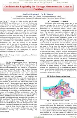 Guidelines for Regulating the Heritage Monuments and Areas in Old-Goa