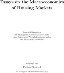 Essays on the Macroeconomics of Housing Markets - Fabian Greimel Inauguraldissertation - Universität Mannheim