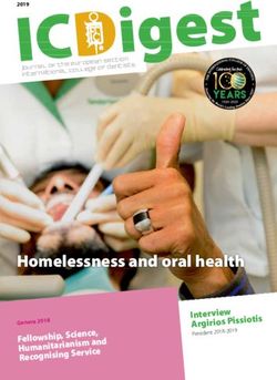 Homelessness and oral health - Argirios Pissiotis President 2018-2019 - International College of Dentists