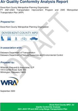 Air Quality Conformity Analysis Report - Dover/Kent County MPO