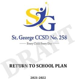 RETURN TO SCHOOL PLAN 2021-2022