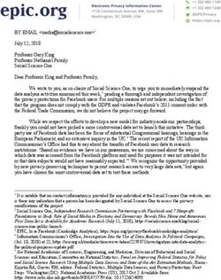 BY EMAIL 1 July 12, 2018 Professor Gary King Professor Nathaniel Persily Social Science One Dear Professor King and ...