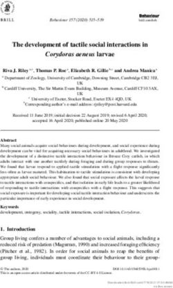 The development of tactile social interactions in - Brill
