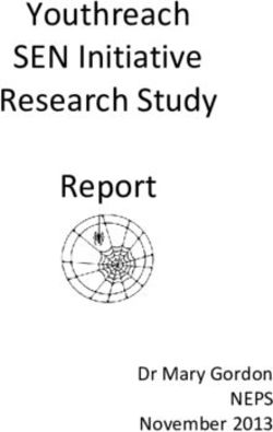 Youthreach SEN Initiative Research Study Report - Dr Mary Gordon NEPS - ETBI
