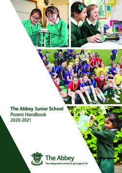 The Abbey Junior School Parent Handbook 2020-2021