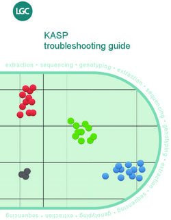 KASP troubleshooting guide - g genotyping extraction sequencing