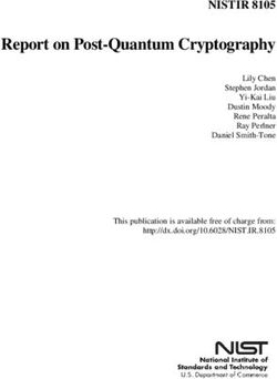 Report on Post-Quantum Cryptography - NISTIR 8105 Lily Chen Stephen Jordan Yi-Kai Liu Dustin Moody Rene Peralta Ray Perlner Daniel Smith-Tone ...