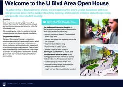 Welcome to the U Blvd Area Open House