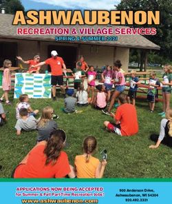 ASHWAUBENON RECREATION & VILLAGE SERVICES - SPRING & SUMMER 2021