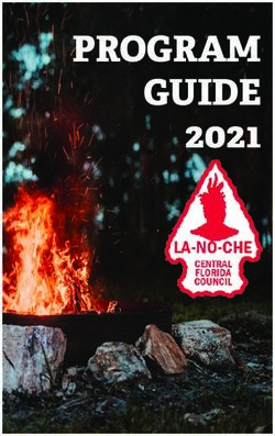 PROGRAM GUIDE 2021 - Scouting Event