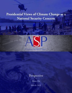 Presidential Views of Climate Change as a National Security Concern - Perspective