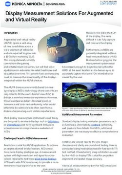 Display Measurement Solutions For Augmented and Virtual Reality