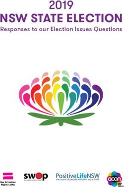 NSW STATE ELECTION Responses to our Election Issues Questions 2019 - ACON