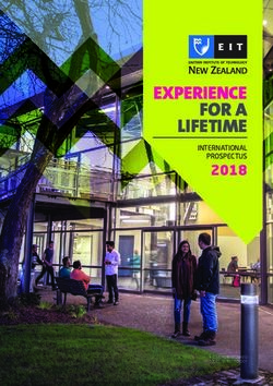 EXPERIENCE FOR A LIFETIME - 2018 INTERNATIONAL PROSPECTUS - EIT
