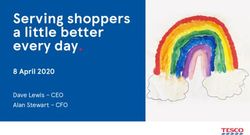 Serving shoppers a little better every day - 8 April 2020 Dave Lewis - CEO Alan Stewart - CFO - Tesco PLC