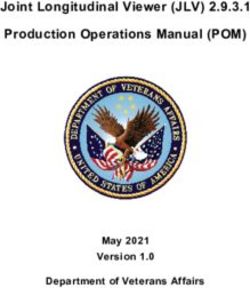 Joint Longitudinal Viewer (JLV) 2.9.3.1 Production Operations Manual (POM) - May 2021 Version 1.0 Department of Veterans Affairs