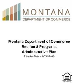 Montana Department of Commerce Section 8 Programs Administrative Plan - Effective Date 07/01/2018 - Montana Housing