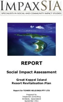REPORT Social Impact Assessment - Great Keppel Island Resort Revitalisation Plan