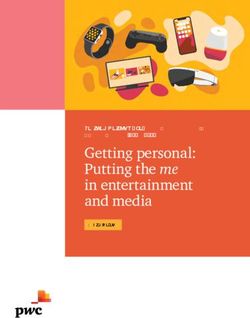 GETTING PERSONAL: PUTTING THE ME IN ENTERTAINMENT AND MEDIA - PERSPECTIVES FROM THE GLOBAL ENTERTAINMENT & MEDIA OUTLOOK 2019-2023 - PWC