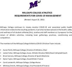 MILLSAPS COLLEGE ATHLETICS REQUIREMENTS FOR COVID-19 MANAGEMENT