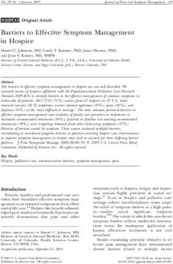 Barriers to Effective Symptom Management in Hospice