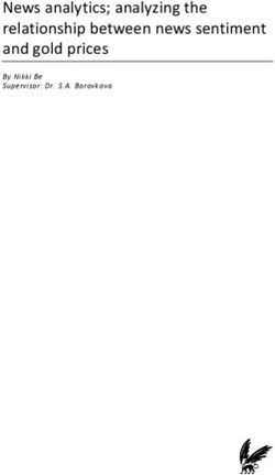 News analytics; analyzing the relationship between news sentiment and gold prices - By Nikki Be Supervisor: Dr. S.A. Borovkova