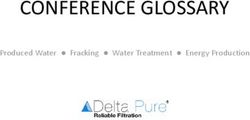 CONFERENCE GLOSSARY Produced Water Fracking Water Treatment Energy Production