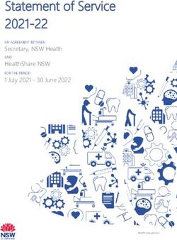 Statement of Service 2021-22 - Secretary, NSW Health HealthShare NSW