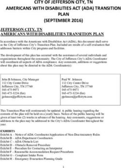 CITY OF JEFFERSON CITY, TN AMERICANS WITH DISABILITIES ACT (ADA) TRANSITION PLAN (SEPTEMBER 2016)