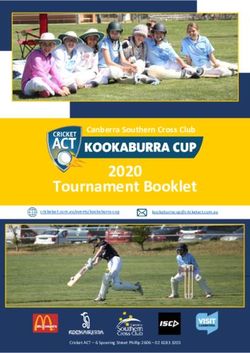 Tournament Booklet 2020 - Canberra Southern Cross Club - Cricket ACT