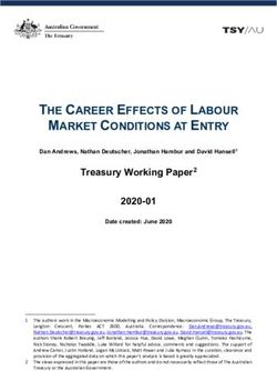 THE CAREER EFFECTS OF LABOUR MARKET CONDITIONS AT ENTRY - Treasury