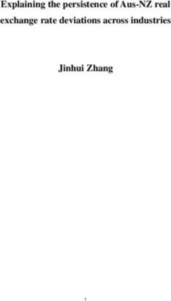 Explaining the persistence of Aus-NZ real exchange rate deviations across industries Jinhui Zhang