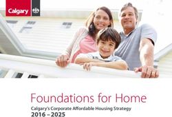 Foundations for Home 2016 - 2025 Calgary's Corporate Affordable Housing Strategy - The City of Calgary