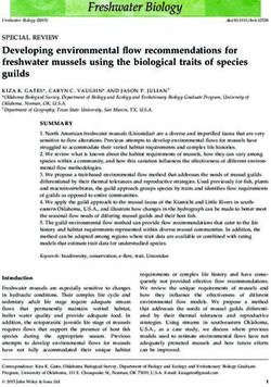 Developing environmental flow recommendations for freshwater mussels using the biological traits of species guilds